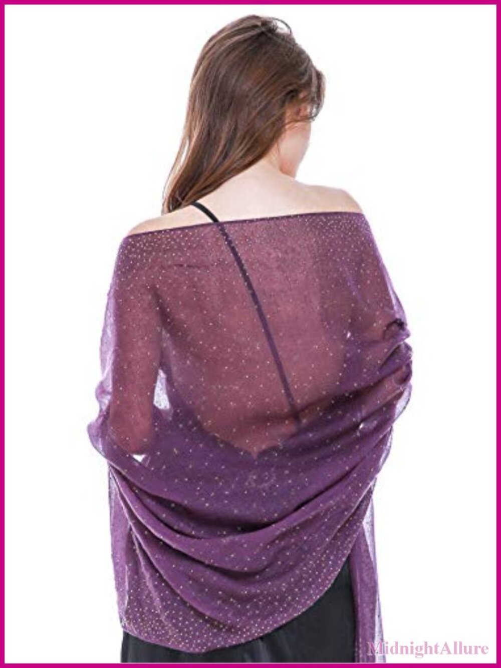 Starry Night Shiny Shawl Wrap for Evening Dresses Formal Wear